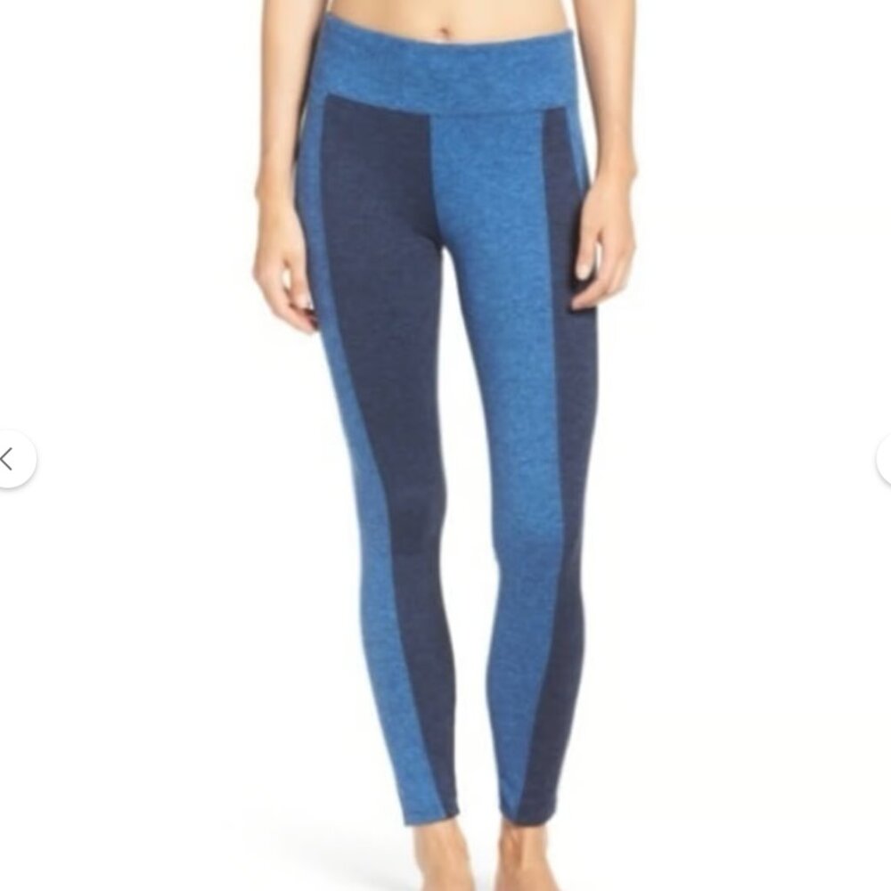 FP Movement by Free People Blue Colorblock Leggings, Super Soft, XS